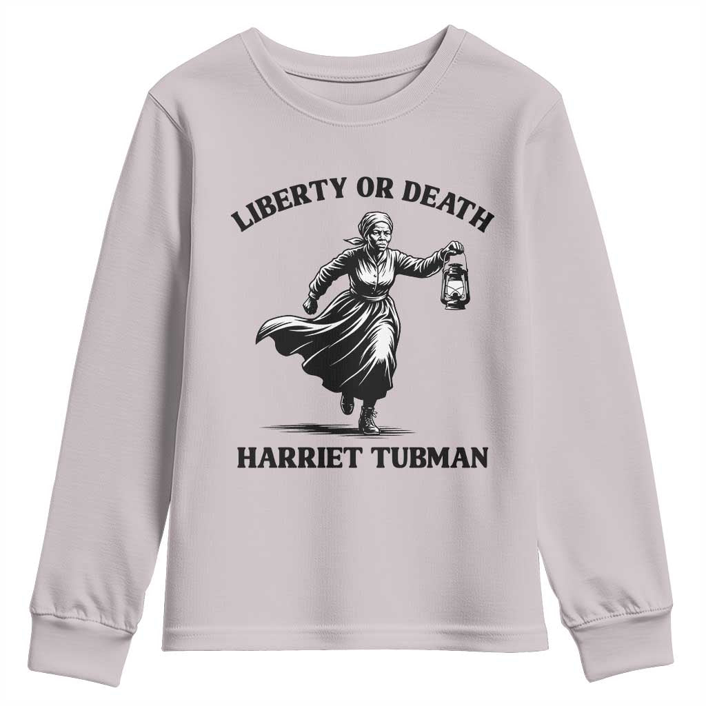 Liberty Or Death Youth Sweatshirt Harriet Tubman Quote - Wonder Print Shop