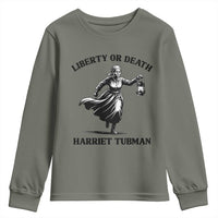 Liberty Or Death Youth Sweatshirt Harriet Tubman Quote - Wonder Print Shop