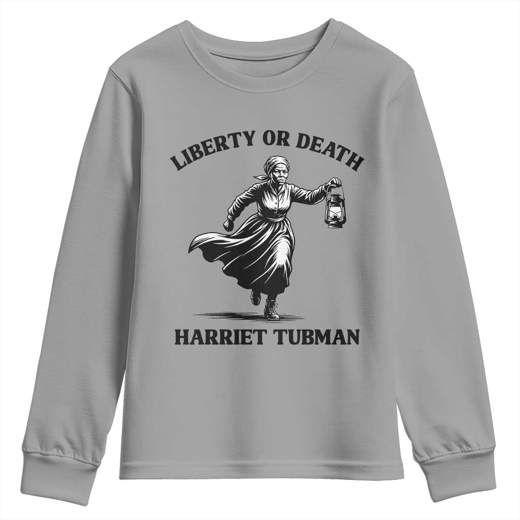 Liberty Or Death Youth Sweatshirt Harriet Tubman Quote - Wonder Print Shop