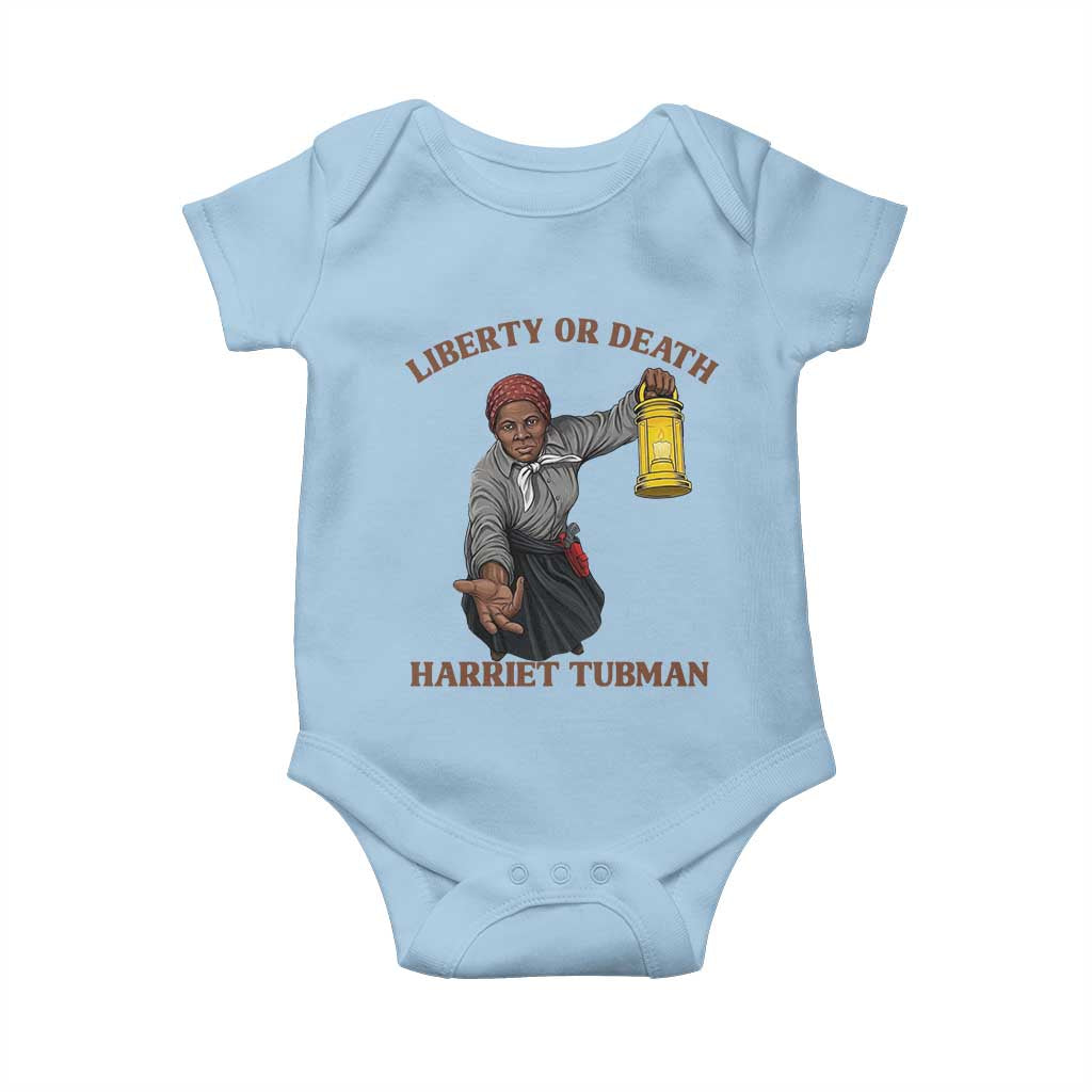 Harriet Tubman Freedom Quote Baby Onesie Liberty Or Death - Wonder Print Shop