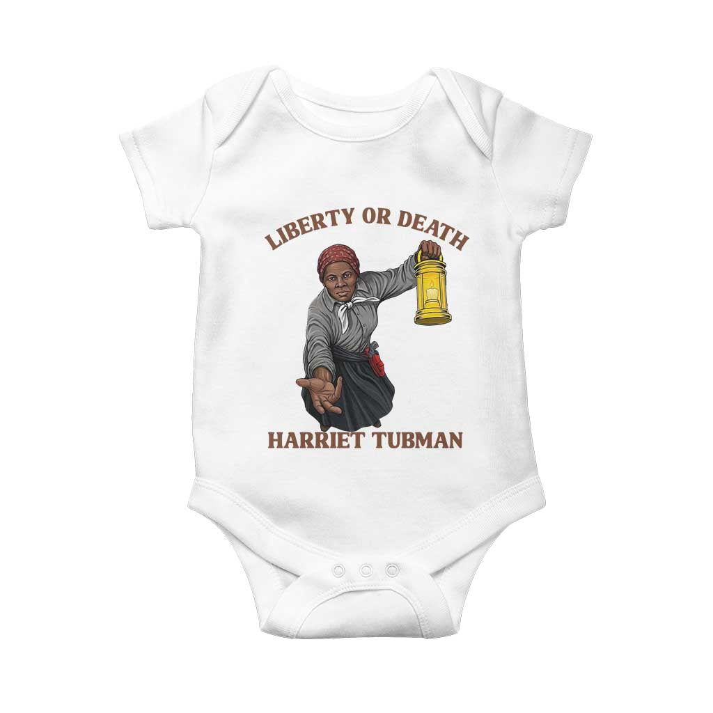 Harriet Tubman Freedom Quote Baby Onesie Liberty Or Death - Wonder Print Shop