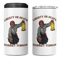Harriet Tubman Freedom Quote 4 in 1 Can Cooler Tumbler Liberty Or Death - Wonder Print Shop