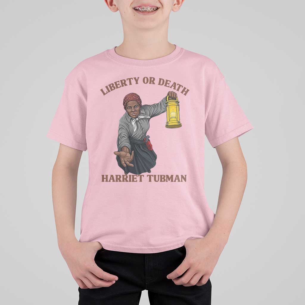 Harriet Tubman Freedom Quote T Shirt For Kid Liberty Or Death - Wonder Print Shop