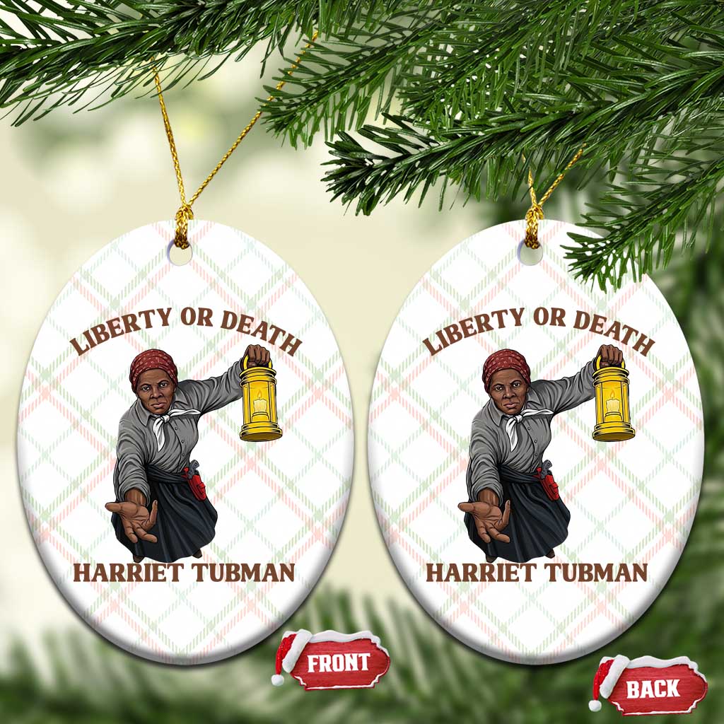 Harriet Tubman Freedom Quote Ceramic Ornament Liberty Or Death - Wonder Print Shop