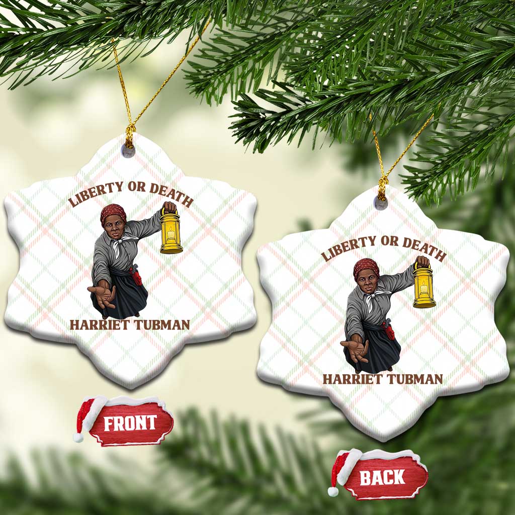 Harriet Tubman Freedom Quote Ceramic Ornament Liberty Or Death - Wonder Print Shop