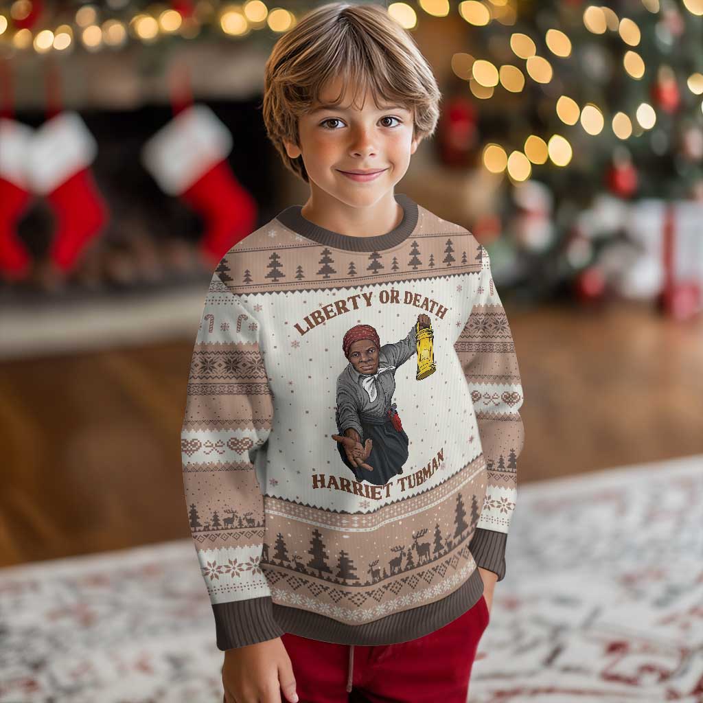 Harriet Tubman Freedom Quote Ugly Christmas Sweater Liberty Or Death - Wonder Print Shop