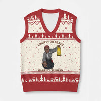 Harriet Tubman Freedom Quote V-Neck Knit Sweater Vest Liberty Or Death - Wonder Print Shop