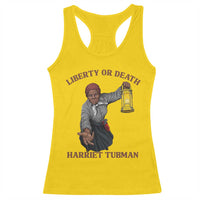 Harriet Tubman Freedom Quote Racerback Tank Top Liberty Or Death - Wonder Print Shop