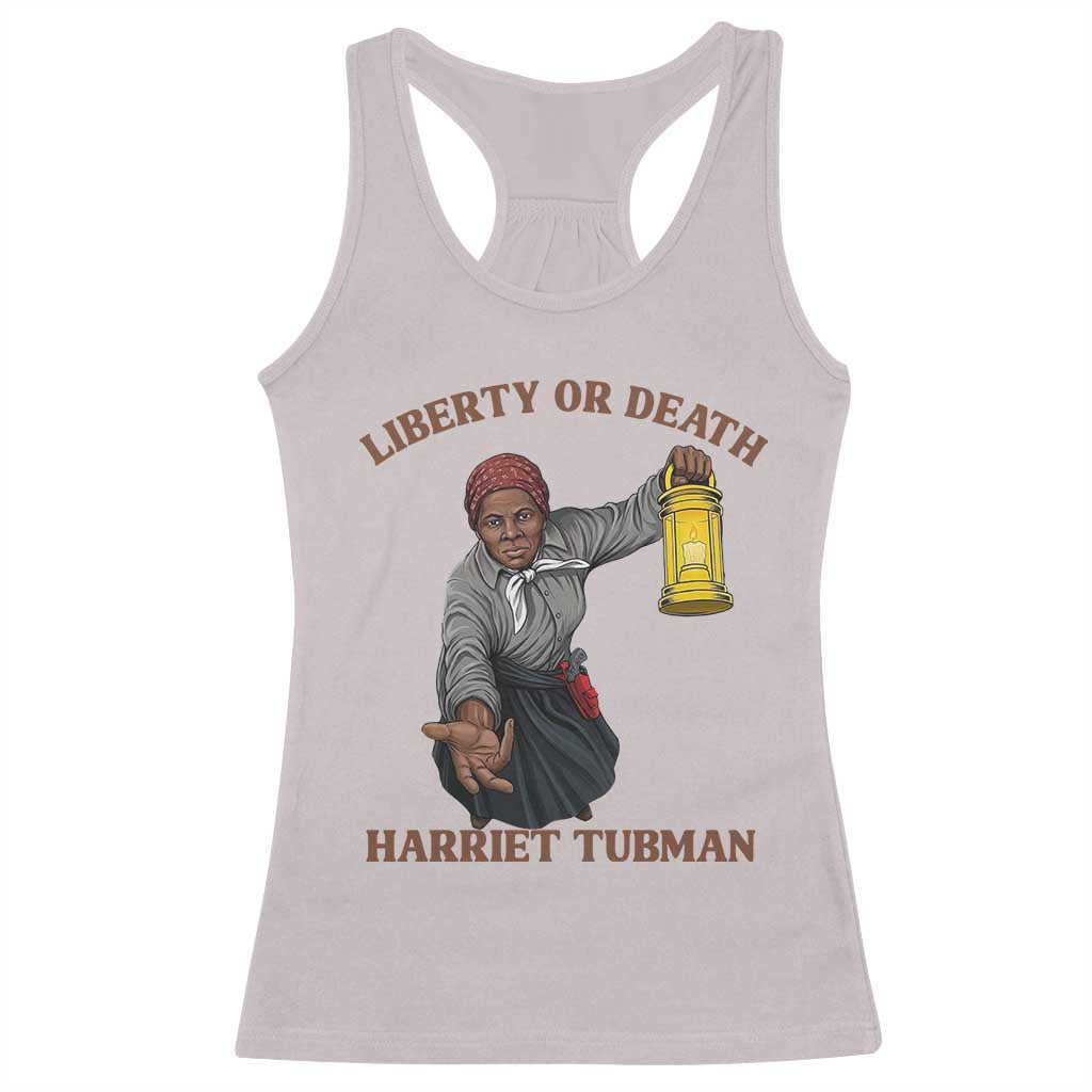 Harriet Tubman Freedom Quote Racerback Tank Top Liberty Or Death - Wonder Print Shop