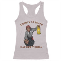 Harriet Tubman Freedom Quote Racerback Tank Top Liberty Or Death - Wonder Print Shop