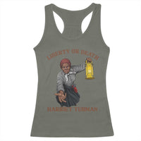 Harriet Tubman Freedom Quote Racerback Tank Top Liberty Or Death - Wonder Print Shop