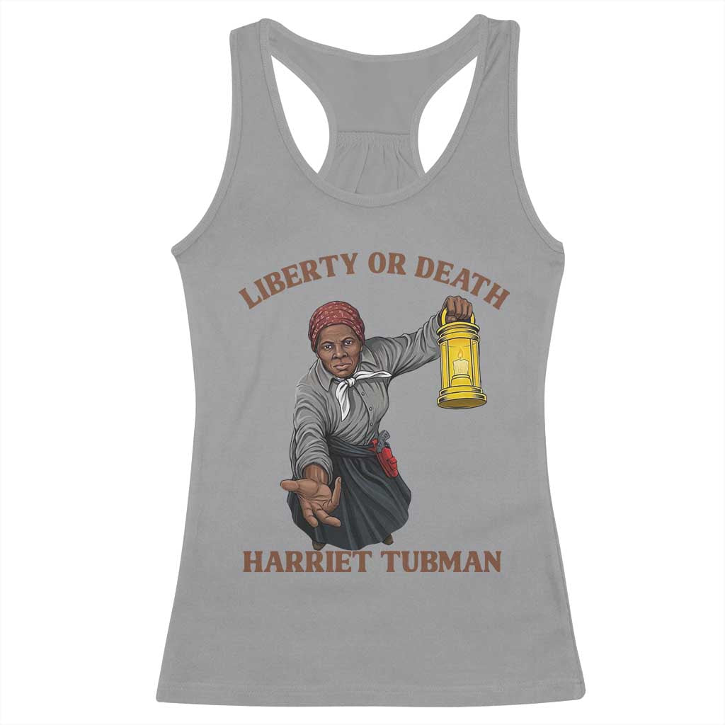 Harriet Tubman Freedom Quote Racerback Tank Top Liberty Or Death - Wonder Print Shop
