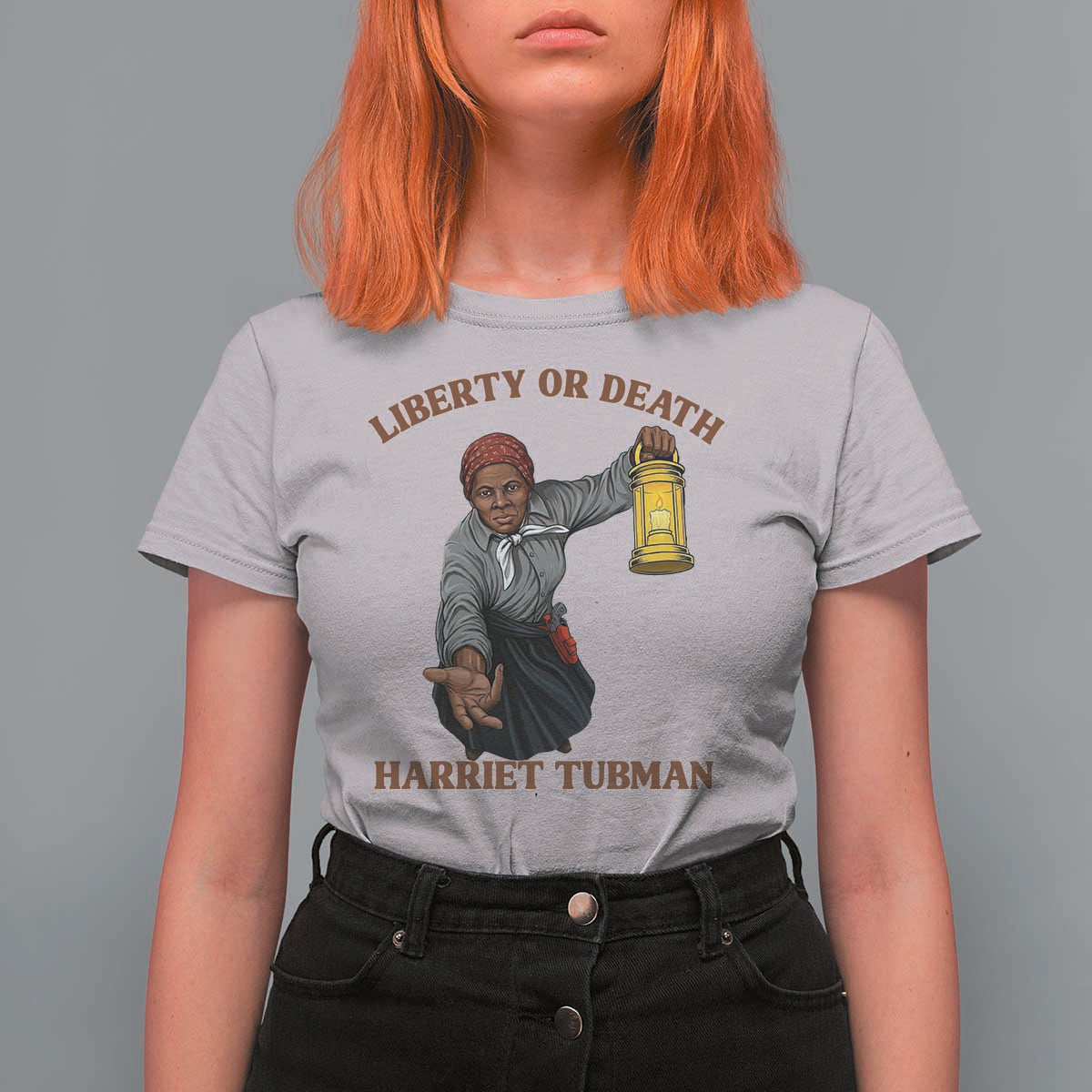 Harriet Tubman Freedom Quote T Shirt For Women Liberty Or Death - Wonder Print Shop