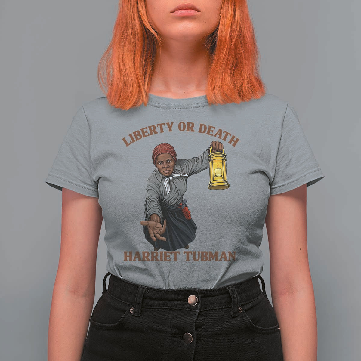 Harriet Tubman Freedom Quote T Shirt For Women Liberty Or Death - Wonder Print Shop