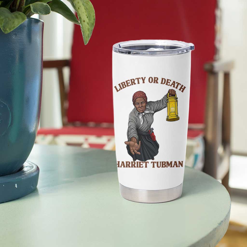 Harriet Tubman Freedom Quote Tumbler Cup Liberty Or Death - Wonder Print Shop
