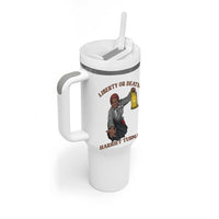 Harriet Tubman Freedom Quote Tumbler With Handle Liberty Or Death - Wonder Print Shop