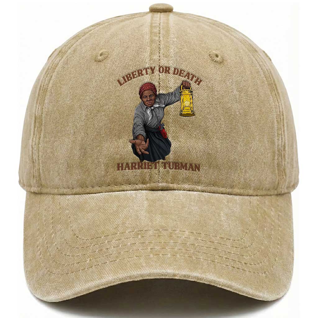 Harriet Tubman Freedom Quote Washed Cotton Baseball Cap Liberty Or Death