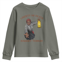 Harriet Tubman Freedom Quote Youth Sweatshirt Liberty Or Death - Wonder Print Shop