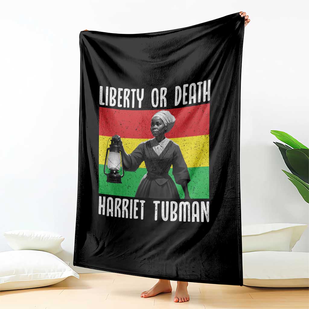 Harriet Tubman Women Leadership Throw Blanket Liberty Or Death - Wonder Print Shop