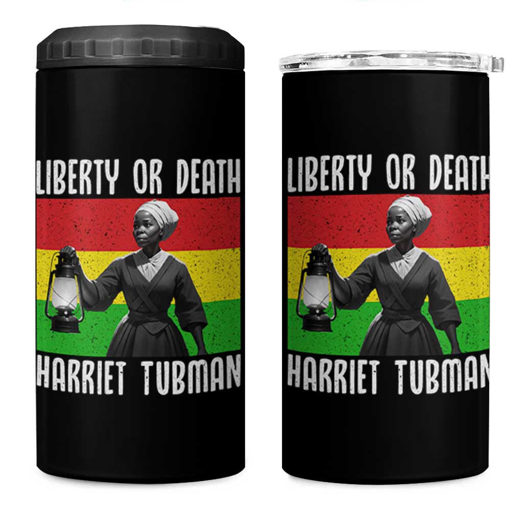 Harriet Tubman Women Leadership 4 in 1 Can Cooler Tumbler Liberty Or Death - Wonder Print Shop