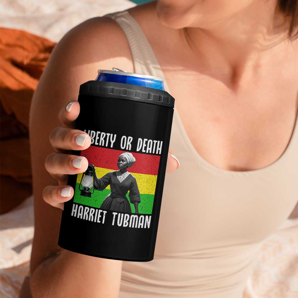 Harriet Tubman Women Leadership 4 in 1 Can Cooler Tumbler Liberty Or Death - Wonder Print Shop