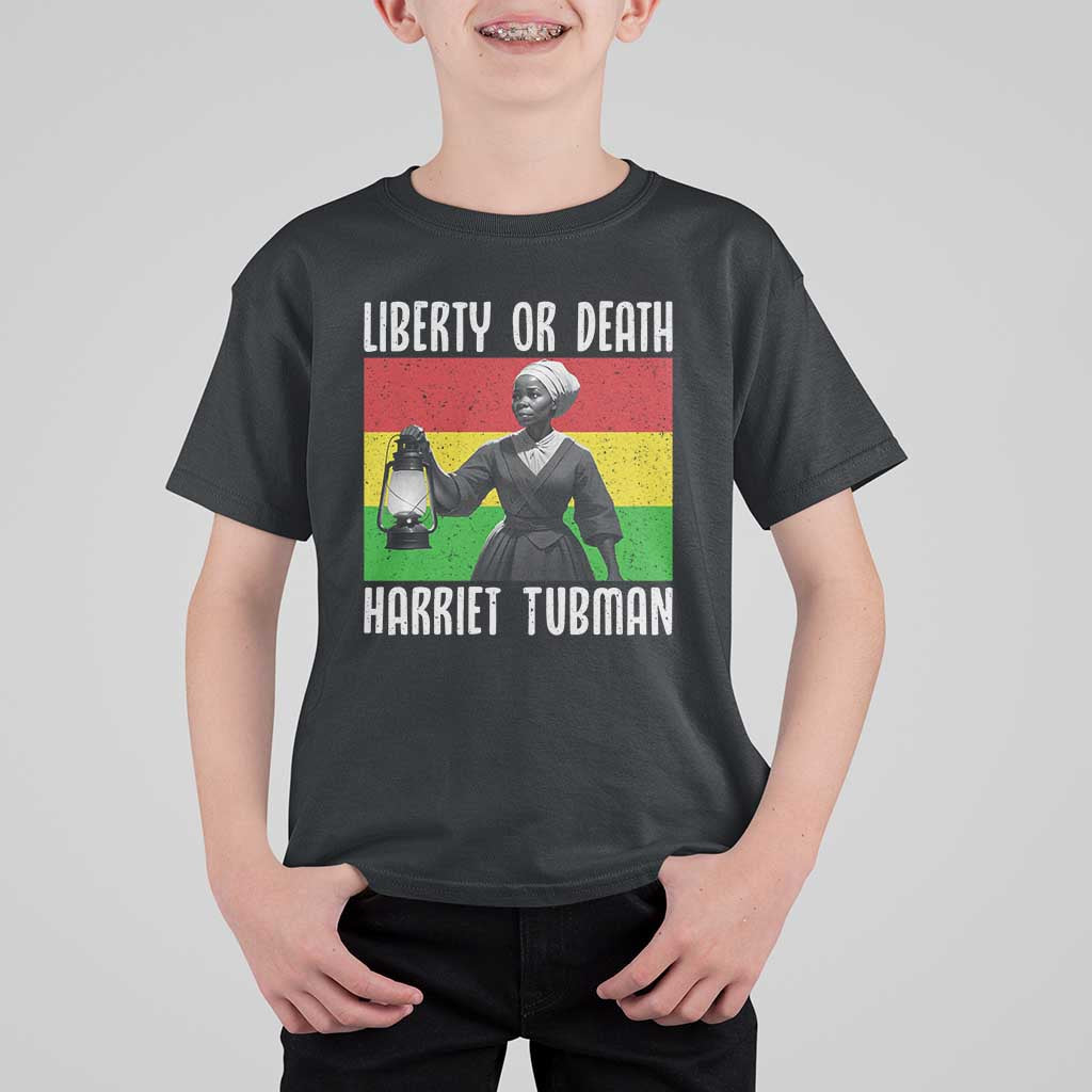 Harriet Tubman Women Leadership T Shirt For Kid Liberty Or Death - Wonder Print Shop
