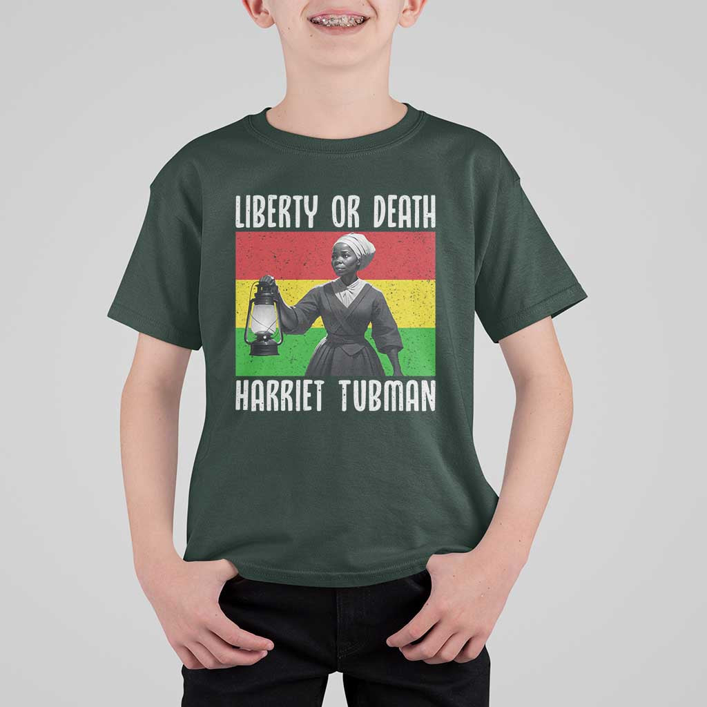 Harriet Tubman Women Leadership T Shirt For Kid Liberty Or Death - Wonder Print Shop
