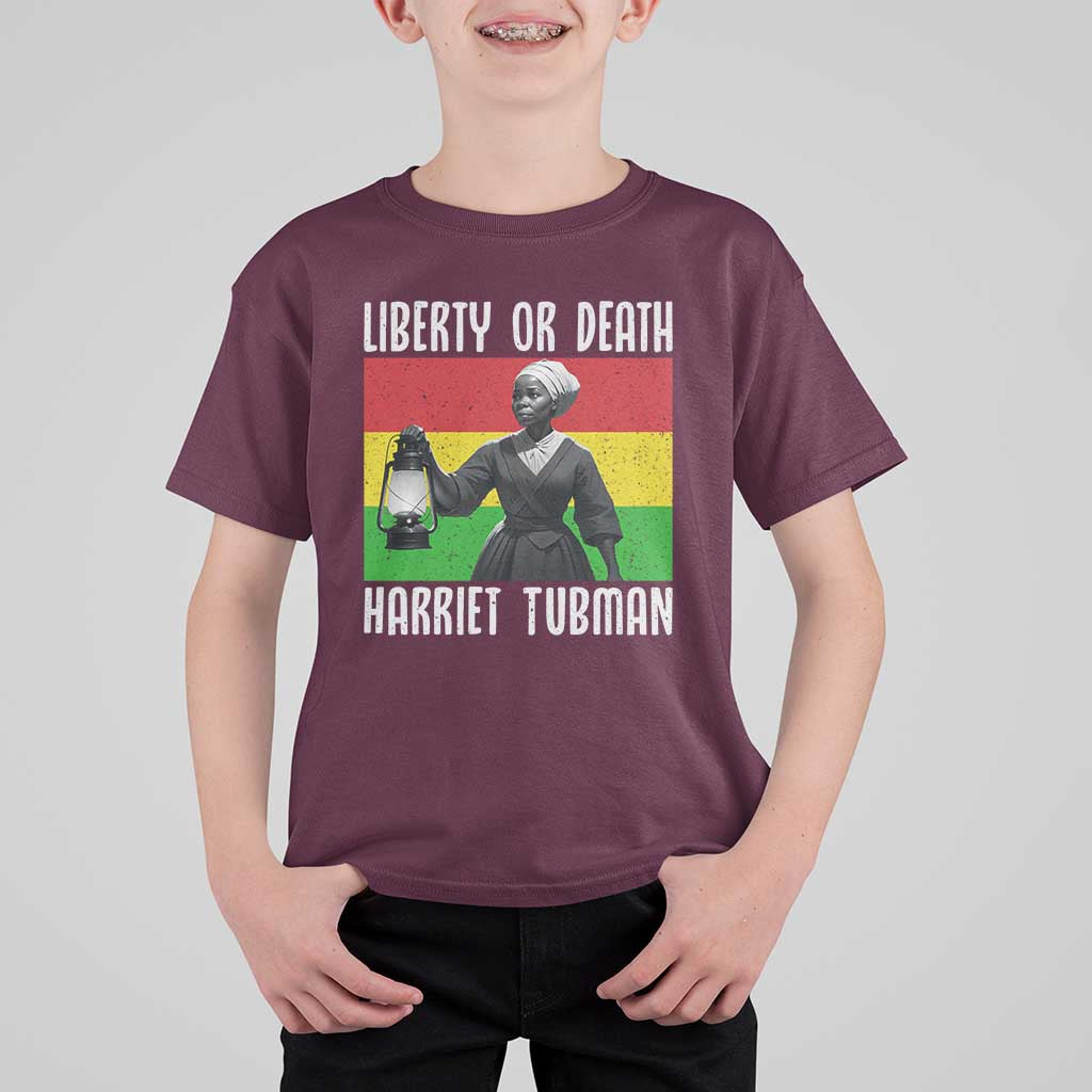 Harriet Tubman Women Leadership T Shirt For Kid Liberty Or Death - Wonder Print Shop