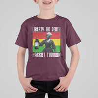 Harriet Tubman Women Leadership T Shirt For Kid Liberty Or Death - Wonder Print Shop