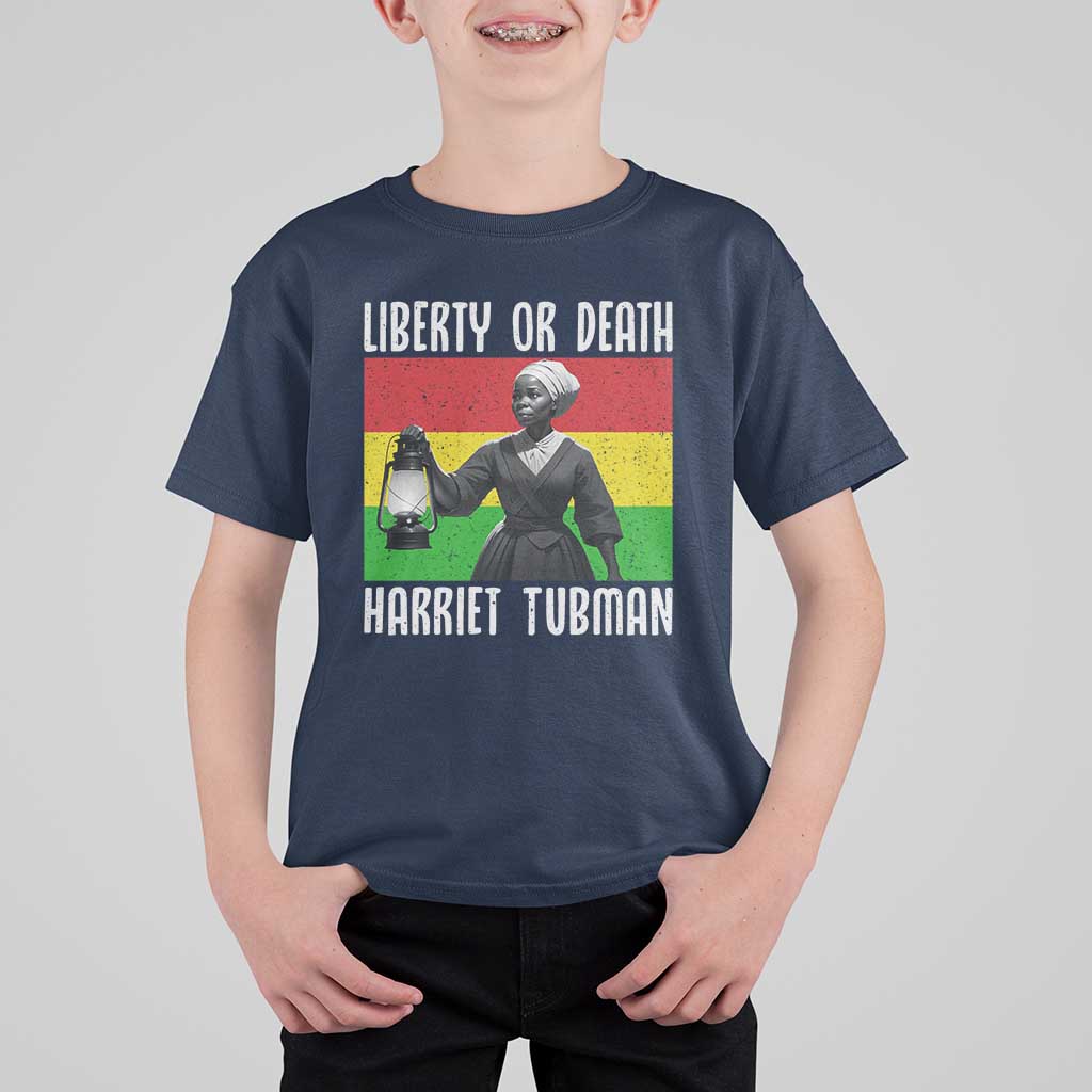 Harriet Tubman Women Leadership T Shirt For Kid Liberty Or Death - Wonder Print Shop