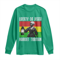 Harriet Tubman Women Leadership Long Sleeve Shirt Liberty Or Death - Wonder Print Shop