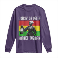 Harriet Tubman Women Leadership Long Sleeve Shirt Liberty Or Death - Wonder Print Shop