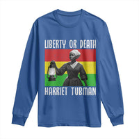 Harriet Tubman Women Leadership Long Sleeve Shirt Liberty Or Death - Wonder Print Shop