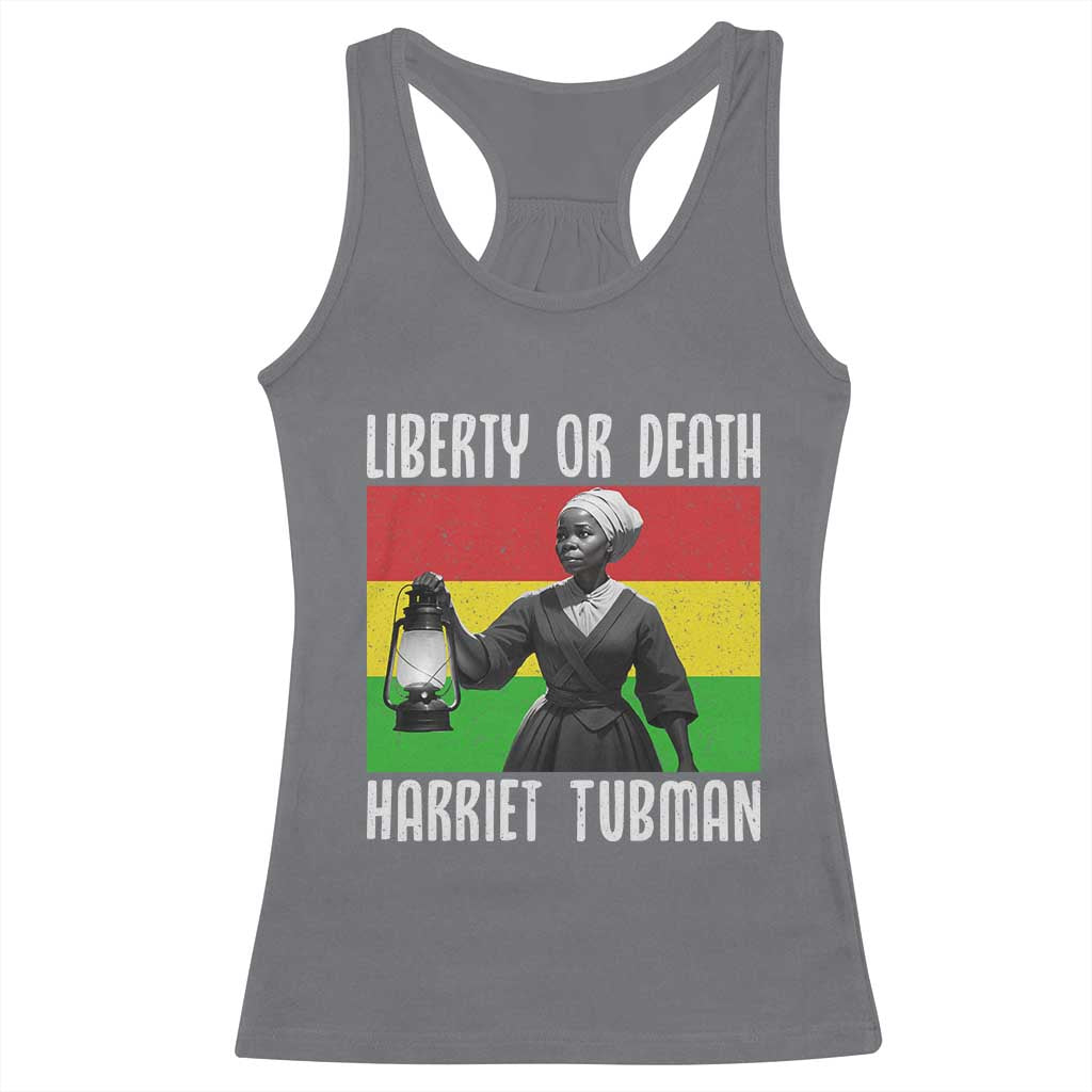 Harriet Tubman Women Leadership Racerback Tank Top Liberty Or Death - Wonder Print Shop