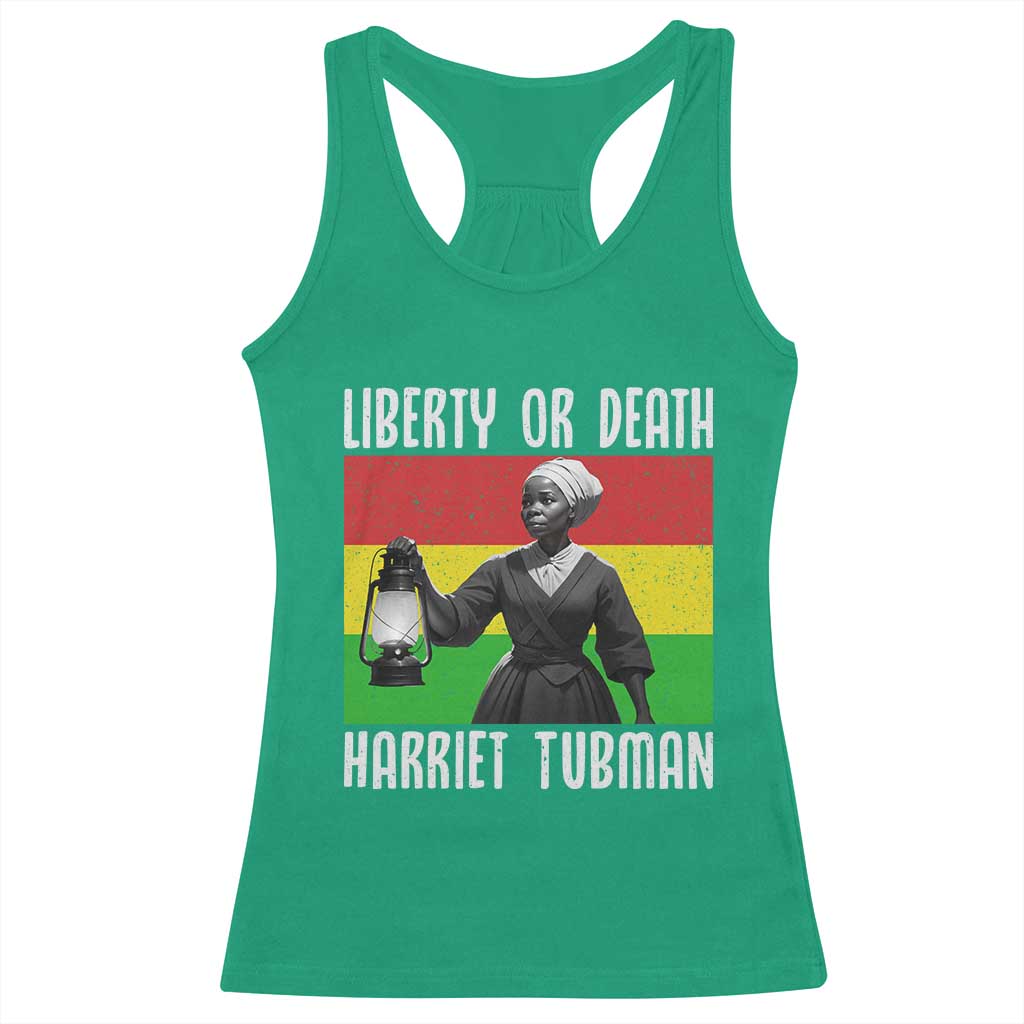 Harriet Tubman Women Leadership Racerback Tank Top Liberty Or Death - Wonder Print Shop