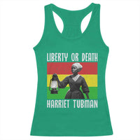 Harriet Tubman Women Leadership Racerback Tank Top Liberty Or Death - Wonder Print Shop