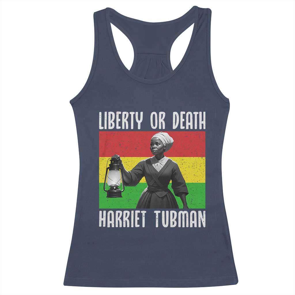Harriet Tubman Women Leadership Racerback Tank Top Liberty Or Death - Wonder Print Shop