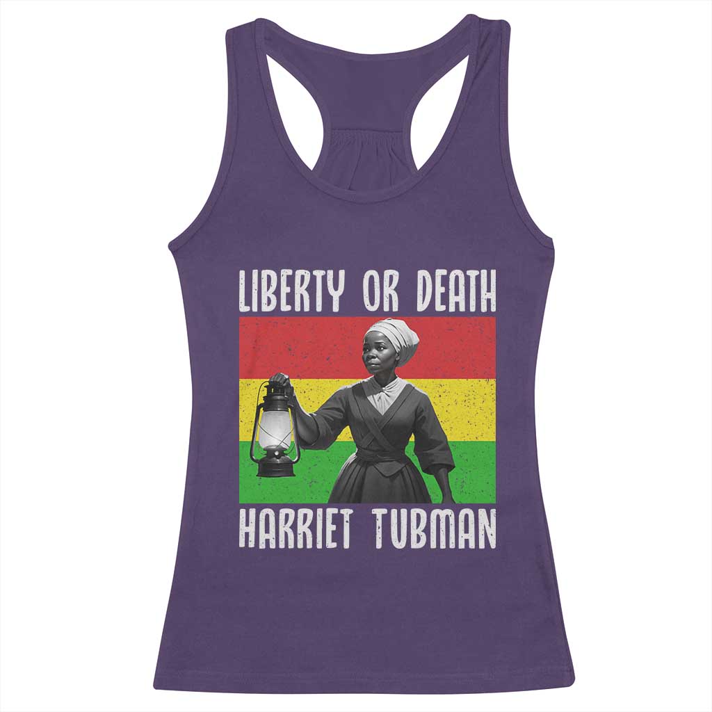 Harriet Tubman Women Leadership Racerback Tank Top Liberty Or Death - Wonder Print Shop