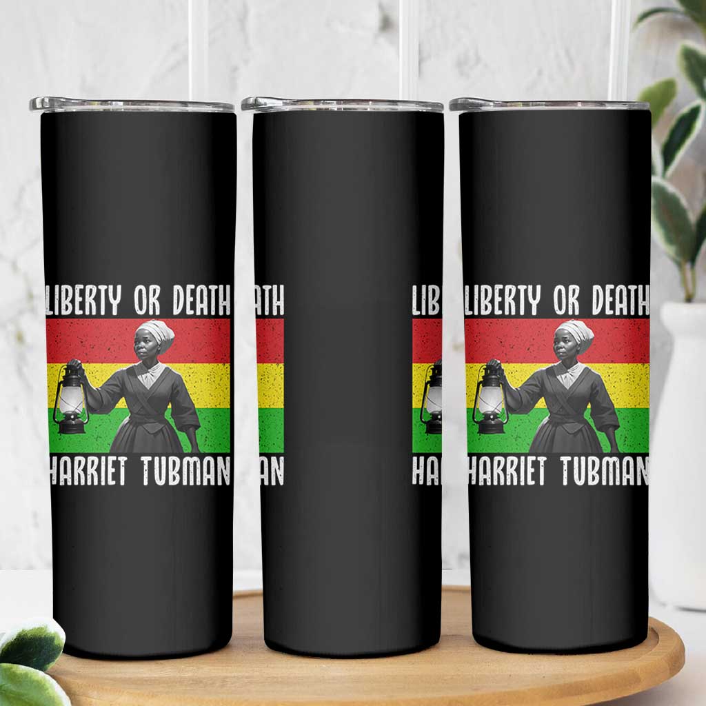 Harriet Tubman Women Leadership Skinny Tumbler Liberty Or Death - Wonder Print Shop