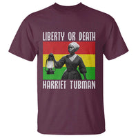 Harriet Tubman Women Leadership T Shirt Liberty Or Death - Wonder Print Shop
