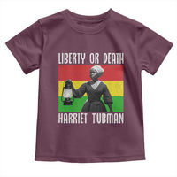 Harriet Tubman Women Leadership Toddler T Shirt Liberty Or Death - Wonder Print Shop