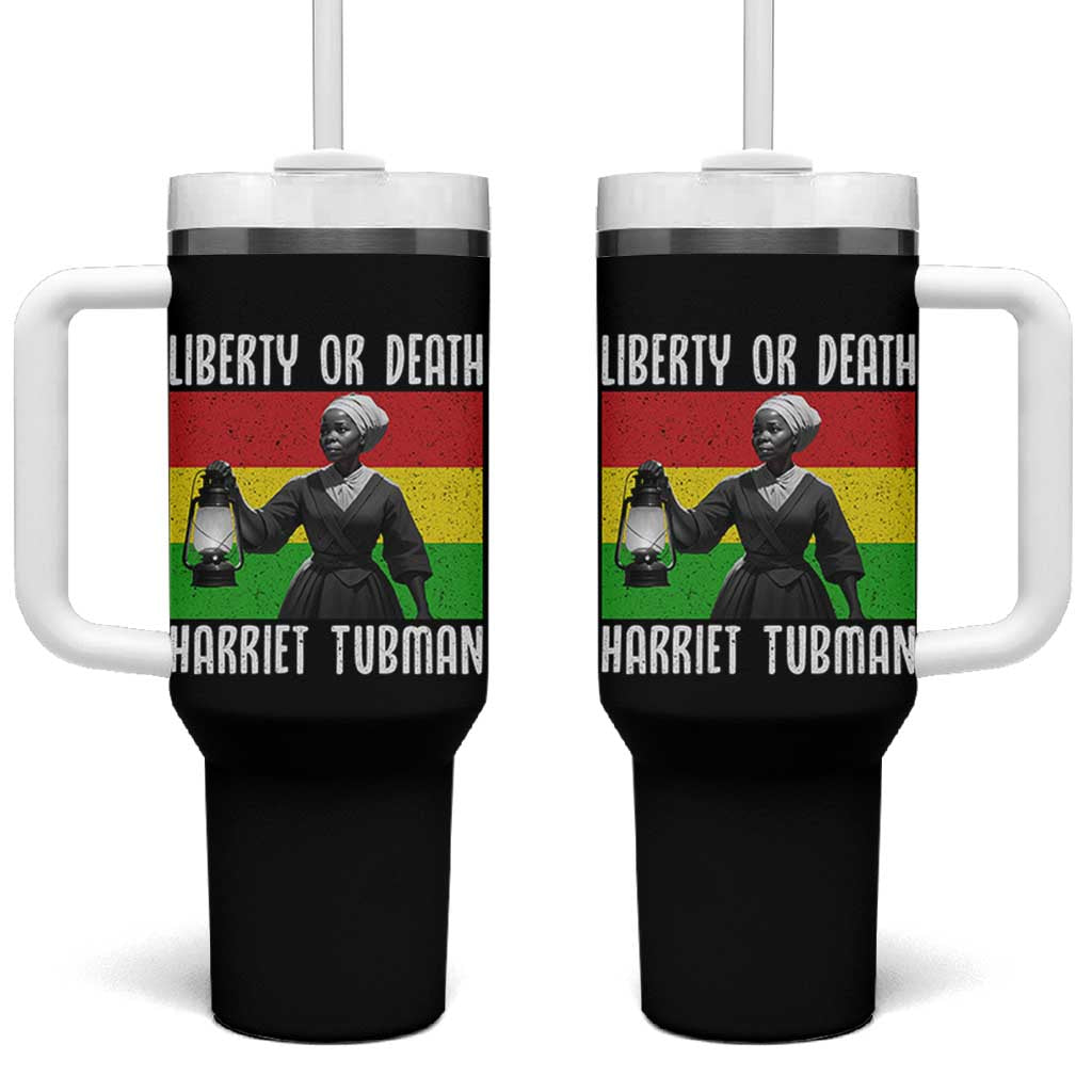 Harriet Tubman Women Leadership Tumbler With Handle Liberty Or Death - Wonder Print Shop