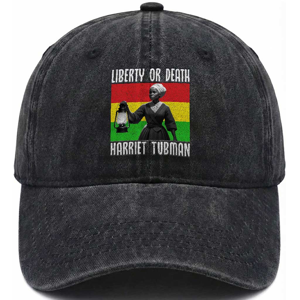 Harriet Tubman Women Leadership Washed Cotton Baseball Cap Liberty Or Death
