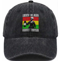 Harriet Tubman Women Leadership Washed Cotton Baseball Cap Liberty Or Death