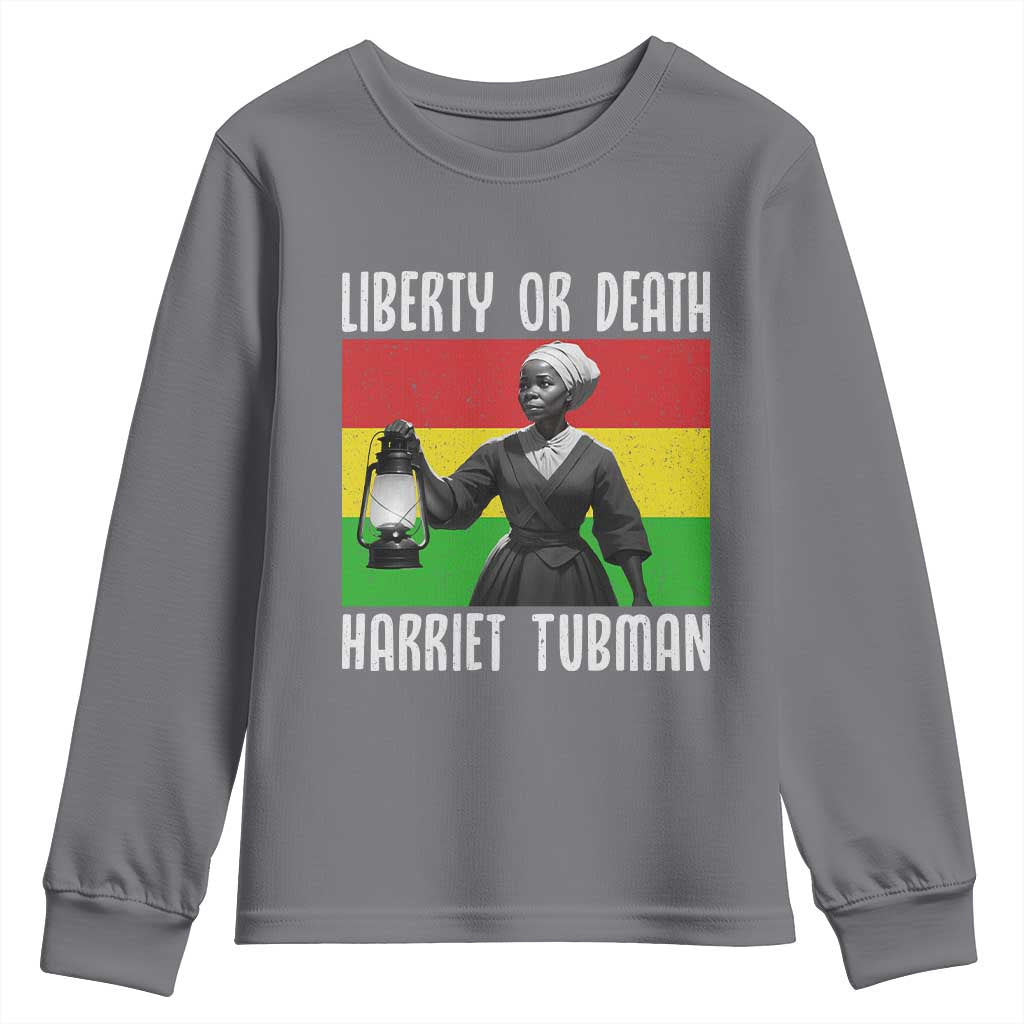 Harriet Tubman Women Leadership Youth Sweatshirt Liberty Or Death - Wonder Print Shop
