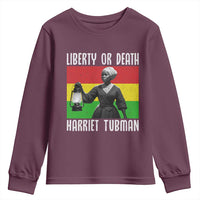 Harriet Tubman Women Leadership Youth Sweatshirt Liberty Or Death - Wonder Print Shop