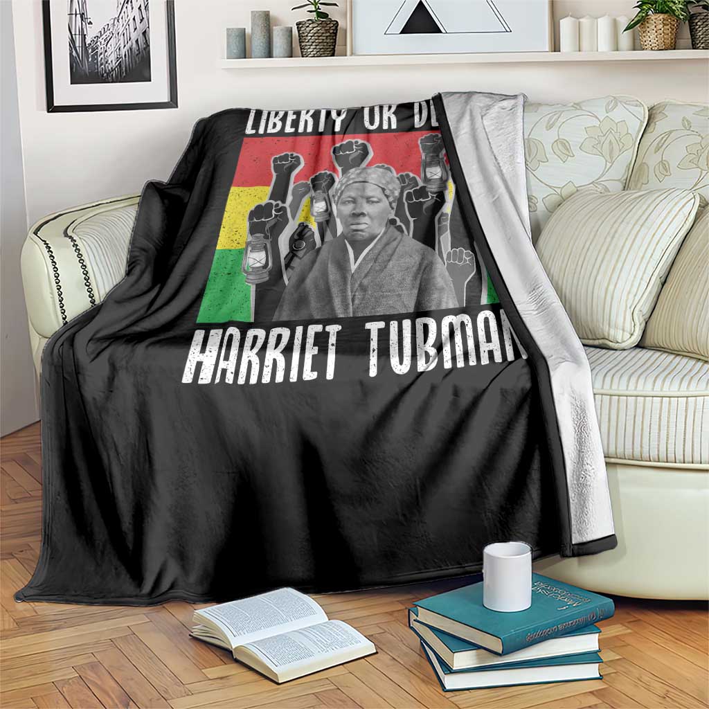 Harriet Tubman Throw Blanket Liberty Or Death Women Empowerment Quote - Wonder Print Shop