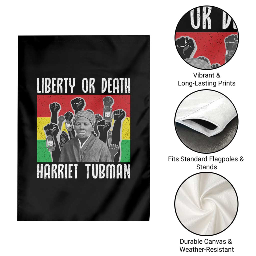 Harriet Tubman Garden Flag Liberty Or Death Women Empowerment Quote - Wonder Print Shop