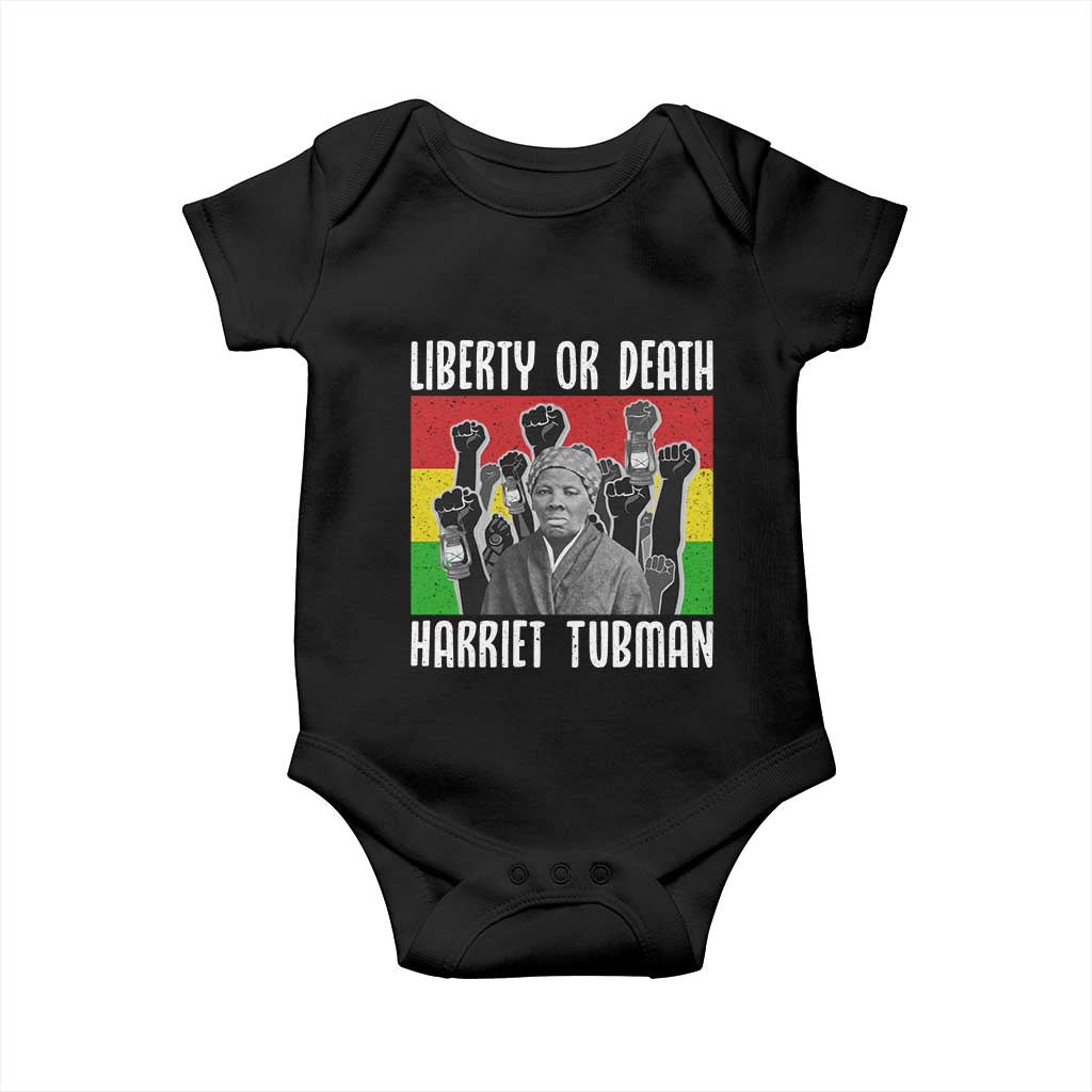 Harriet Tubman Baby Onesie Liberty Or Death Women Empowerment Quote - Wonder Print Shop