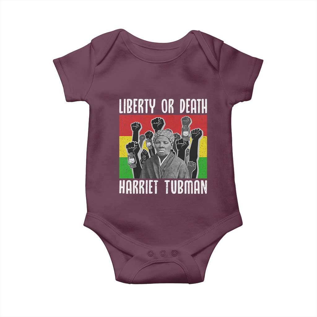 Harriet Tubman Baby Onesie Liberty Or Death Women Empowerment Quote - Wonder Print Shop